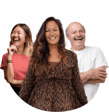 Happy customers smiling
