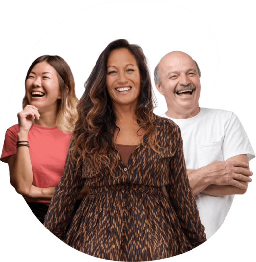 Happy customers smiling