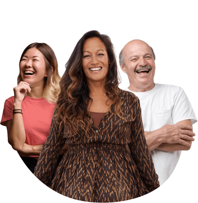 Happy customers smiling
