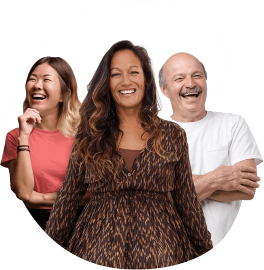 Happy customers smiling