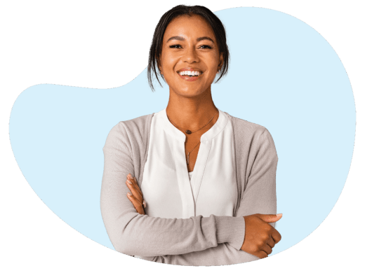 Person with arms crossed, neutral expression.