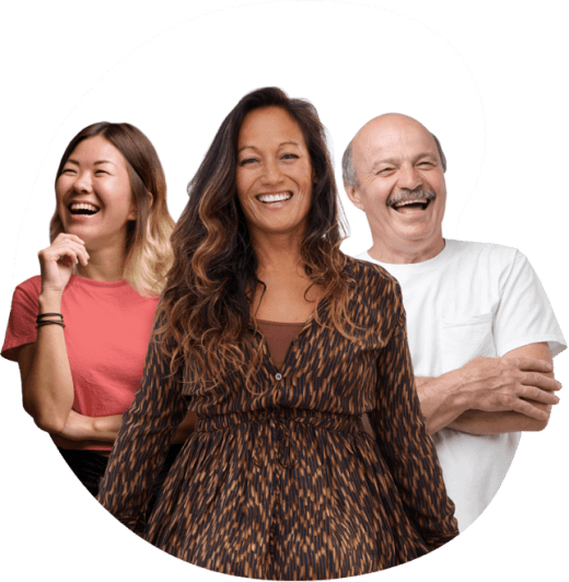 Happy customers smiling