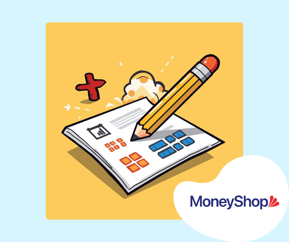 Pencil and paper with data graphics