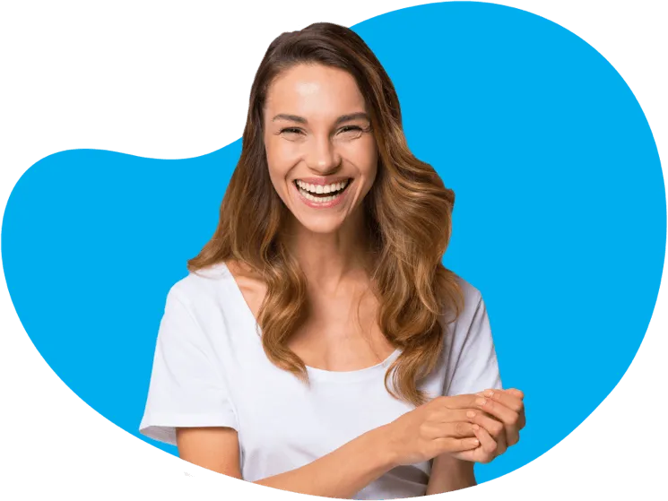 Happy person smiling