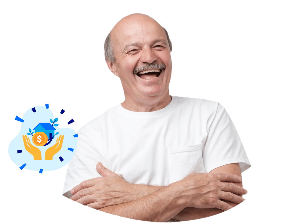 Smiling man with hands crossed