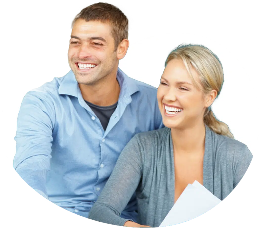 Happy couple smiling together